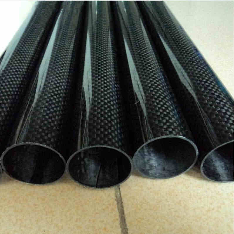 3K Roll-wrapped Carbon Fibre Round Tube- Plain Weaving/OD:4~10mm